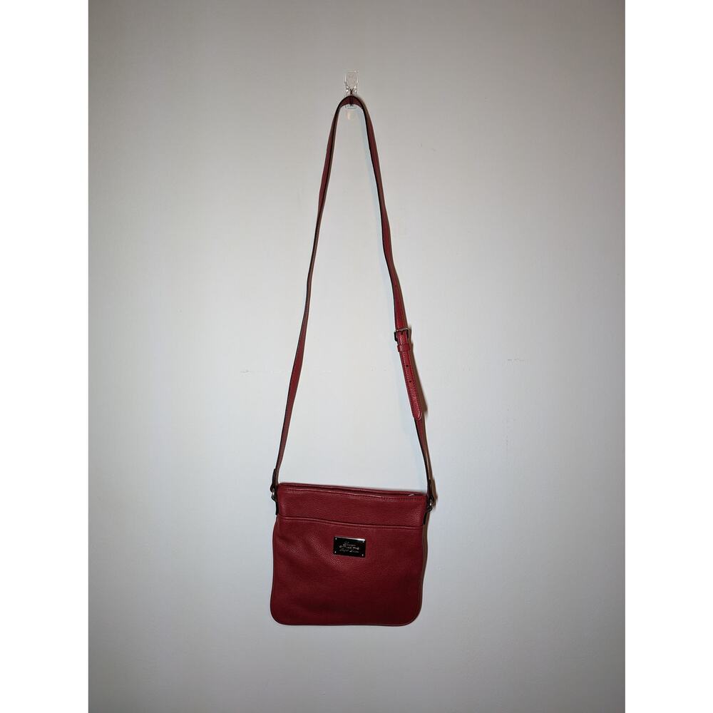 Lauren by Ralph Lauren Red Leather Crossbody Purse - Picture 2 of 7